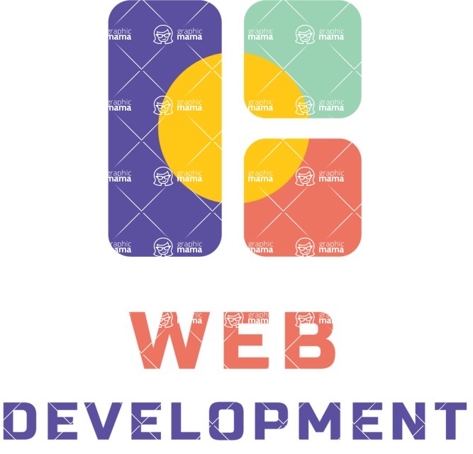 Business Logo Templates - vector graphics in a pack from GraphicMama - Modern Colorful Web Development Logo Design Template